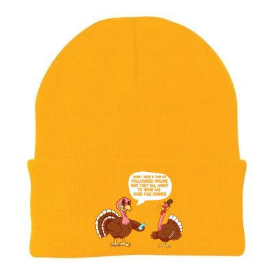 Funny Thanksgiving Cute Lil Turkey Boys Gifts Knit Cap Winter Beanie