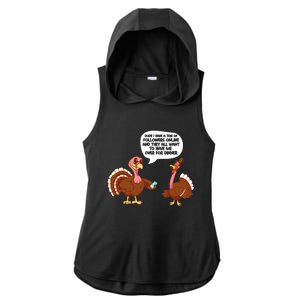 Funny Thanksgiving Cute Lil Turkey Boys Gifts Ladies PosiCharge Tri-Blend Wicking Draft Hoodie Tank