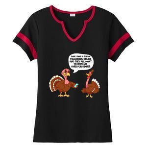 Funny Thanksgiving Cute Lil Turkey Boys Gifts Ladies Halftime Notch Neck Tee