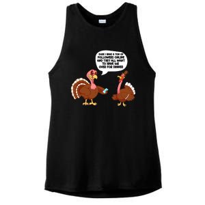 Funny Thanksgiving Cute Lil Turkey Boys Gifts Ladies PosiCharge Tri-Blend Wicking Tank