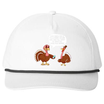 Funny Thanksgiving Cute Lil Turkey Boys Gifts Snapback Five-Panel Rope Hat