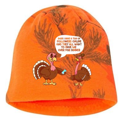 Funny Thanksgiving Cute Lil Turkey Boys Gifts Kati - Camo Knit Beanie