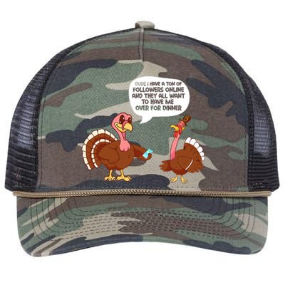 Funny Thanksgiving Cute Lil Turkey Boys Gifts Retro Rope Trucker Hat Cap