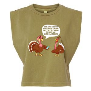 Funny Thanksgiving Cute Lil Turkey Boys Gifts Garment-Dyed Women's Muscle Tee