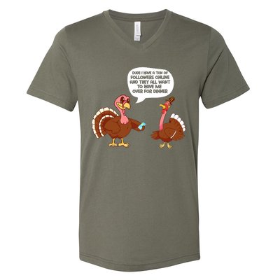 Funny Thanksgiving Cute Lil Turkey Boys Gifts V-Neck T-Shirt