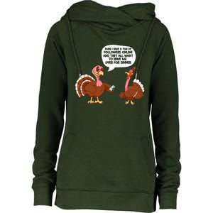 Funny Thanksgiving Cute Lil Turkey Boys Gifts Womens Funnel Neck Pullover Hood