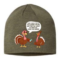 Funny Thanksgiving Cute Lil Turkey Boys Gifts Sustainable Beanie