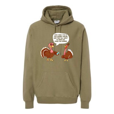 Funny Thanksgiving Cute Lil Turkey Boys Gifts Premium Hoodie