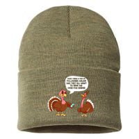 Funny Thanksgiving Cute Lil Turkey Boys Gifts Sustainable Knit Beanie