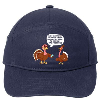 Funny Thanksgiving Cute Lil Turkey Boys Gifts 7-Panel Snapback Hat