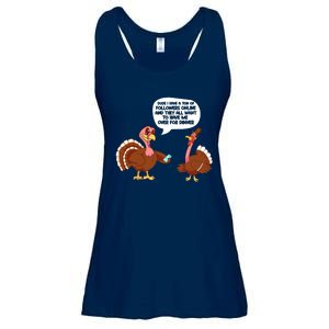 Funny Thanksgiving Cute Lil Turkey Boys Gifts Ladies Essential Flowy Tank