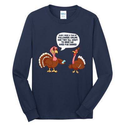 Funny Thanksgiving Cute Lil Turkey Boys Gifts Tall Long Sleeve T-Shirt