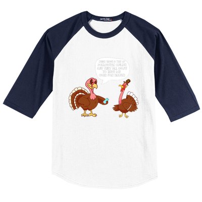 Funny Thanksgiving Cute Lil Turkey Boys Gifts Baseball Sleeve Shirt