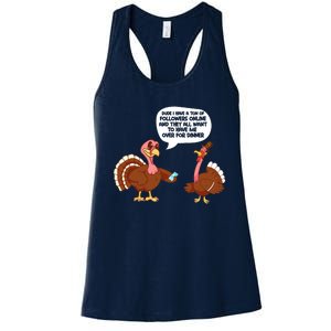 Funny Thanksgiving Cute Lil Turkey Boys Gifts Women's Racerback Tank