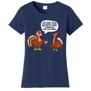 Funny Thanksgiving Cute Lil Turkey Boys Gifts Women's T-Shirt