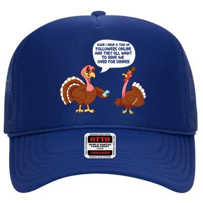 Funny Thanksgiving Cute Lil Turkey Boys Gifts High Crown Mesh Back Trucker Hat