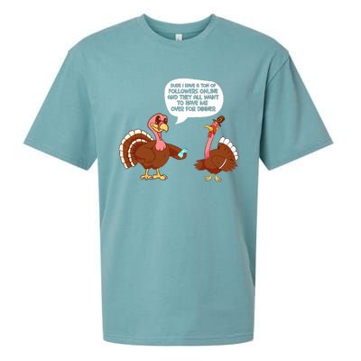 Funny Thanksgiving Cute Lil Turkey Boys Gifts Sueded Cloud Jersey T-Shirt