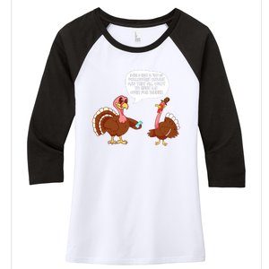 Funny Thanksgiving Cute Lil Turkey Boys Gifts Women's Tri-Blend 3/4-Sleeve Raglan Shirt