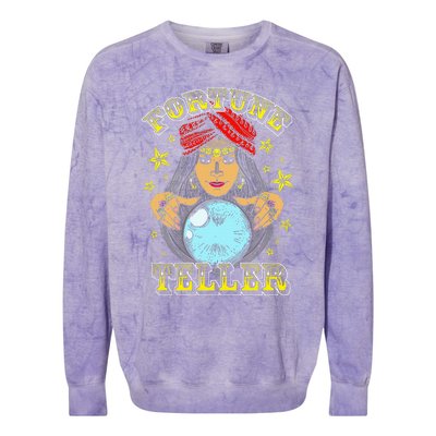 Fortune Teller Costume Circus Staff Vintage Carnival Theme Colorblast Crewneck Sweatshirt