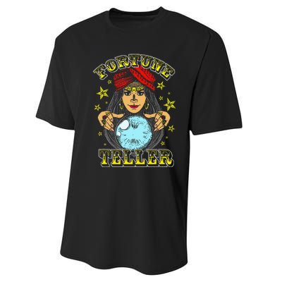 Fortune Teller Costume Circus Staff Vintage Carnival Theme Performance Sprint T-Shirt