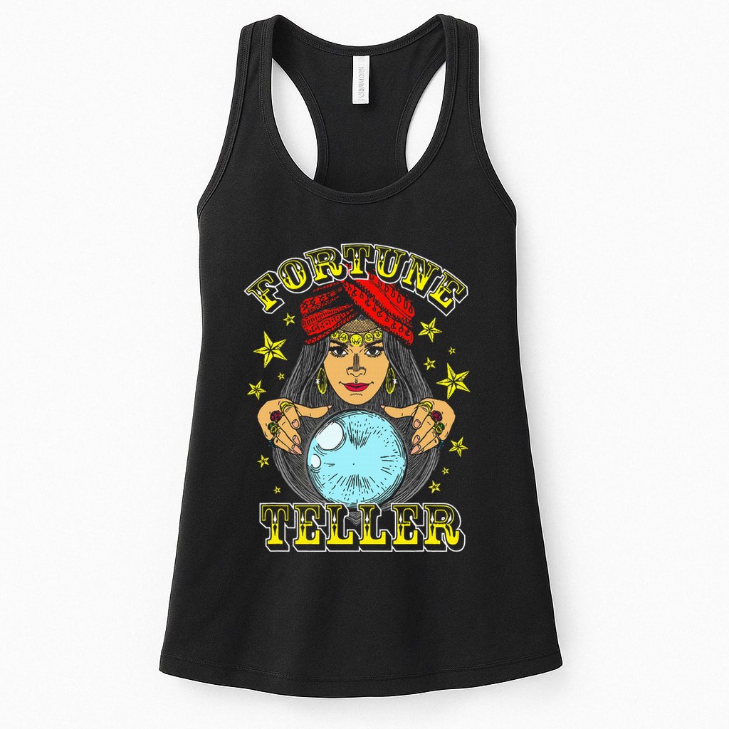 Fortune Teller Costume Circus Staff Vintage Carnival Theme Womens Tank Top