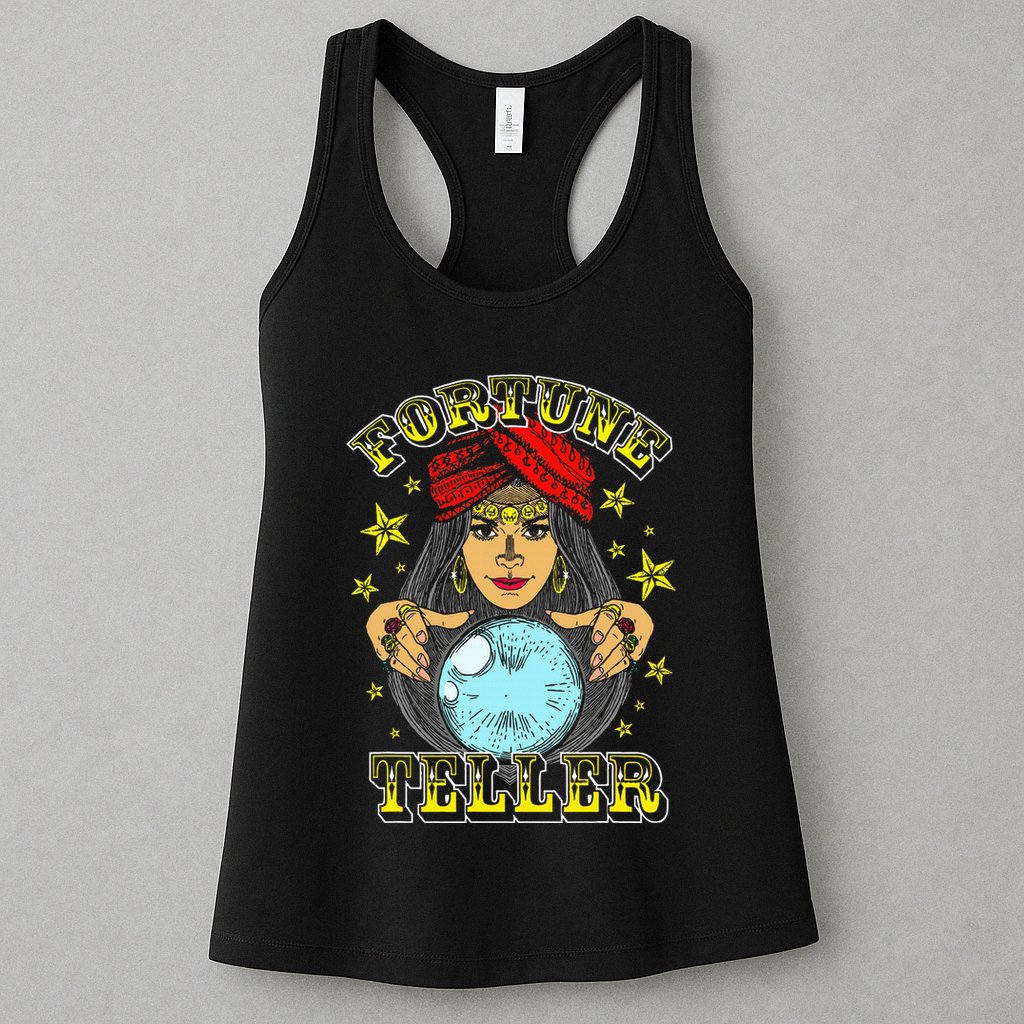 Fortune Teller Costume Circus Staff Vintage Carnival Theme Womens Tank Top