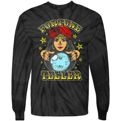 Fortune Teller Costume Circus Staff Vintage Carnival Theme Tie-Dye Long Sleeve Shirt