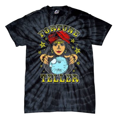 Fortune Teller Costume Circus Staff Vintage Carnival Theme Tie-Dye T-Shirt