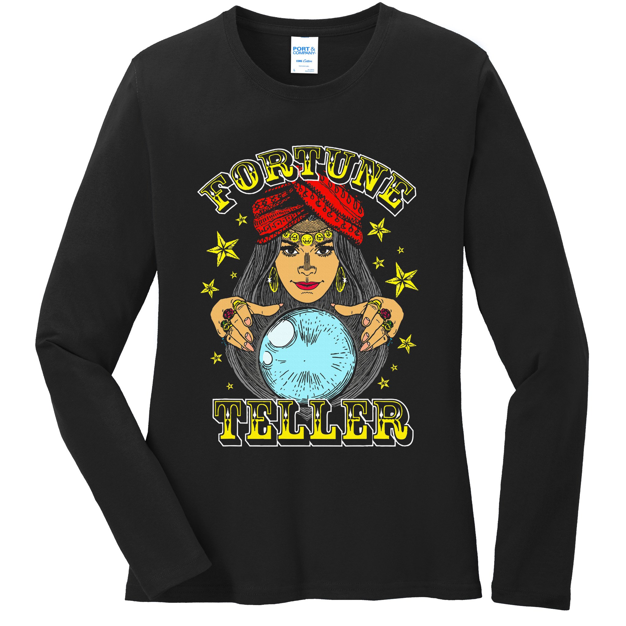 Fortune Teller Costume Circus Staff Vintage Carnival Theme Ladies Long Sleeve Shirt