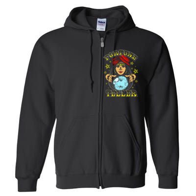 Fortune Teller Costume Circus Staff Vintage Carnival Theme Full Zip Hoodie