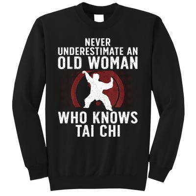 Funny Tai Chi Design For Women Grandma Martial Arts Lovers Sweatshirt