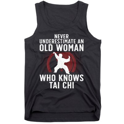 Funny Tai Chi Design For Women Grandma Martial Arts Lovers Tank Top