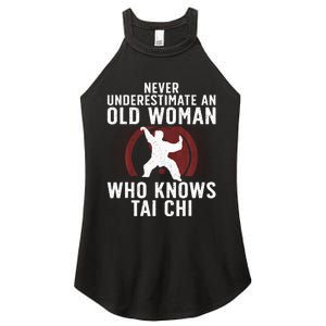 Funny Tai Chi Design For Women Grandma Martial Arts Lovers Women's Perfect Tri Rocker Tank