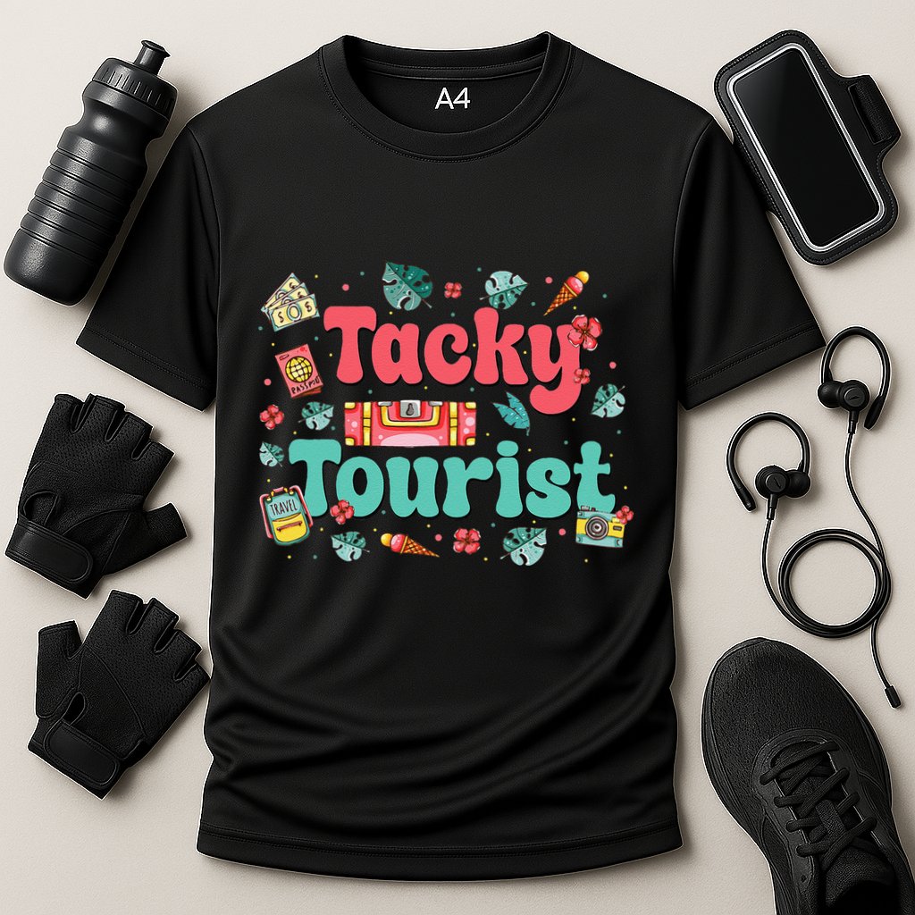 Funny Tourist Costume Tie Dye Tacky Traveler Tacky Tourist Gift Cooling Performance Crew T-Shirt