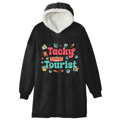 Funny Tourist Costume Tie Dye Tacky Traveler Tacky Tourist Gift Hooded Wearable Blanket
