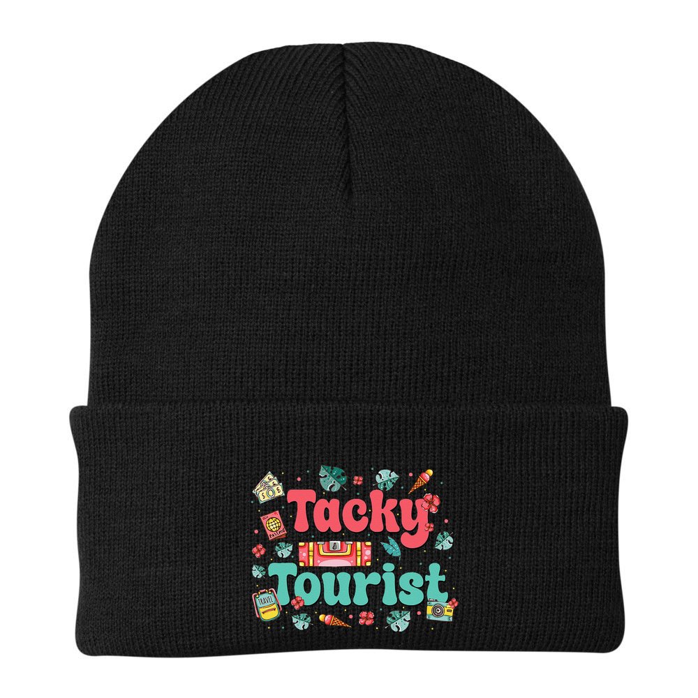 Funny Tourist Costume Tie Dye Tacky Traveler Tacky Tourist Gift Beanie