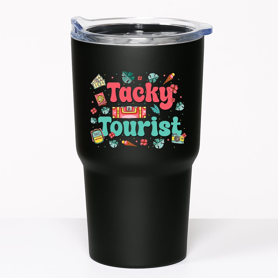 Funny Tourist Costume Tie Dye Tacky Traveler Tacky Tourist Gift Tumbler