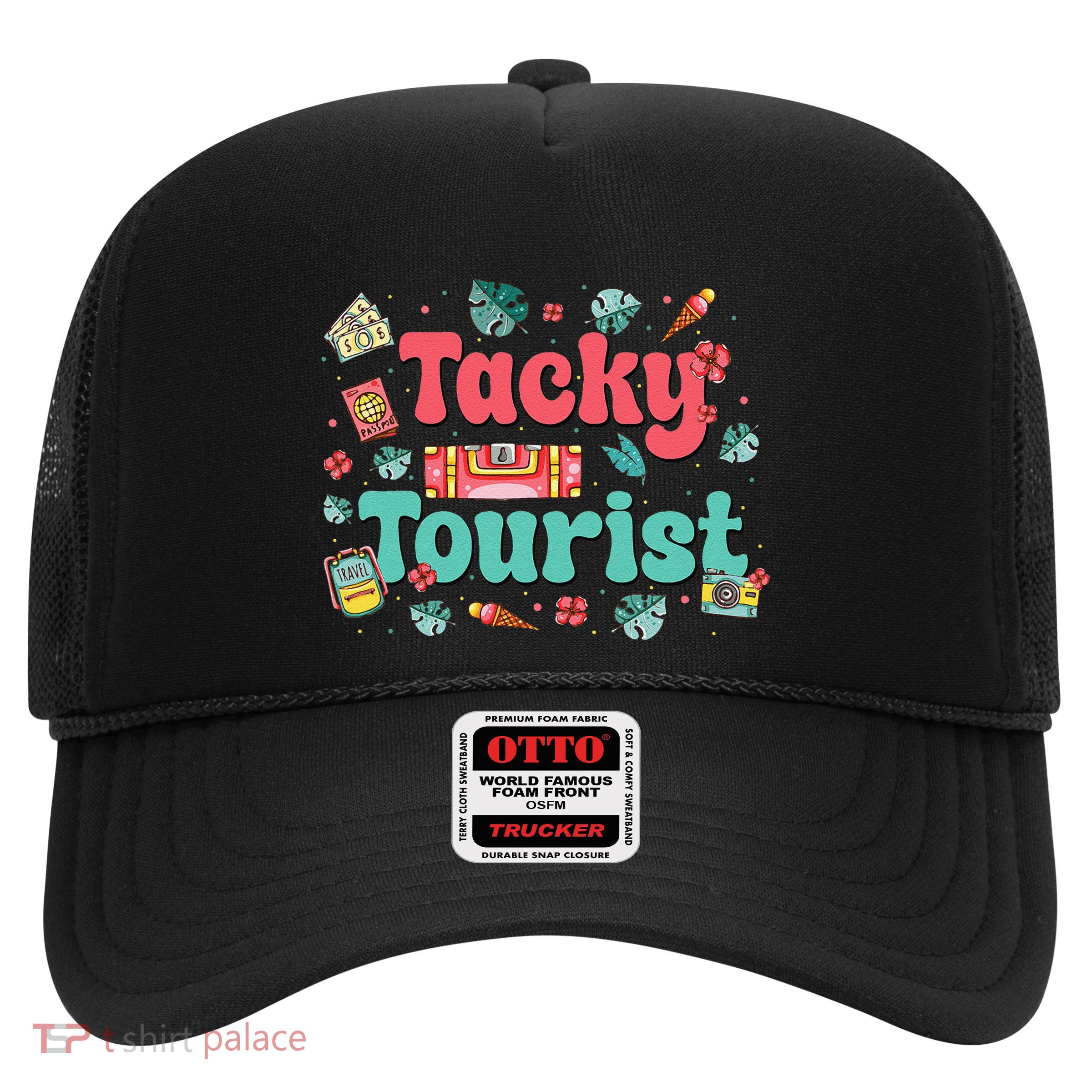 Funny Tourist Costume Tie Dye Tacky Traveler Tacky Tourist Gift Trucker Hat