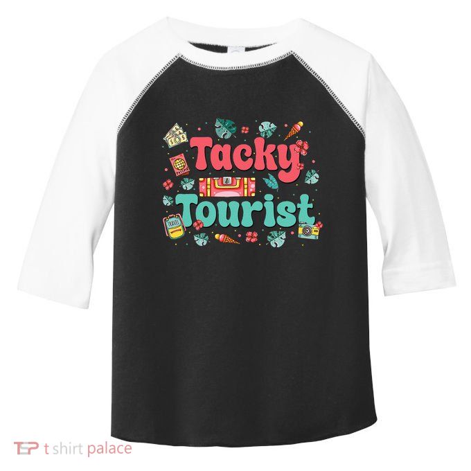 Funny Tourist Costume Tie Dye Tacky Traveler Tacky Tourist Gift Toddler Fine Jersey T-Shirt