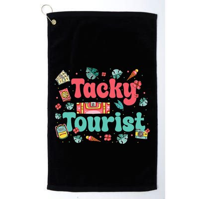 Funny Tourist Costume Tie Dye Tacky Traveler Tacky Tourist Gift Golf Towel