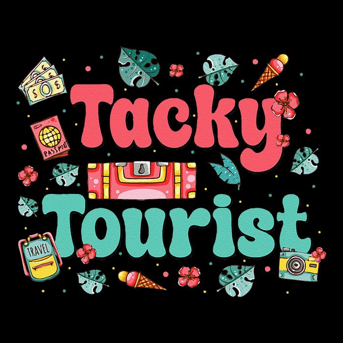 Funny Tourist Costume Tie Dye Tacky Traveler Tacky Tourist Gift Visor