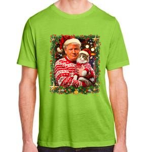 Funny Trump Christmas For Cat Lovers Ugly Xmas Cute Gift Adult ChromaSoft Performance T-Shirt