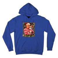 Funny Trump Christmas For Cat Lovers Ugly Xmas Cute Gift Hoodie