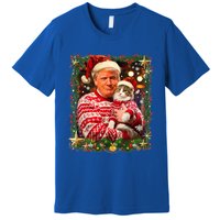 Funny Trump Christmas For Cat Lovers Ugly Xmas Cute Gift Premium T-Shirt