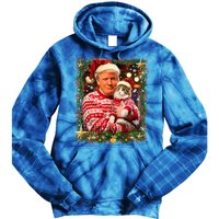 Funny Trump Christmas For Cat Lovers Ugly Xmas Cute Gift Tie Dye Hoodie