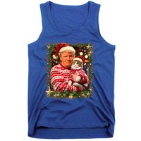 Funny Trump Christmas For Cat Lovers Ugly Xmas Cute Gift Tank Top