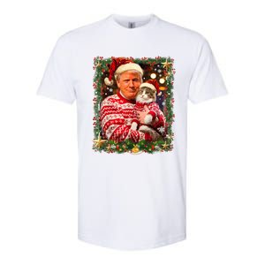 Funny Trump Christmas For Cat Lovers Ugly Xmas Cute Gift Softstyle CVC T-Shirt