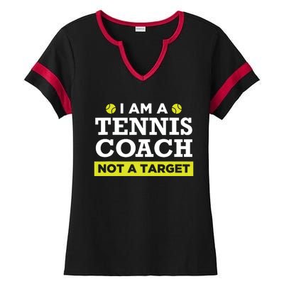 Funny Tennis Coach Gift Not A Target Ladies Halftime Notch Neck Tee