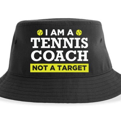 Funny Tennis Coach Gift Not A Target Sustainable Bucket Hat