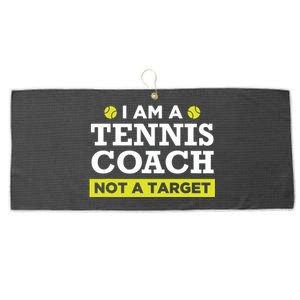 Funny Tennis Coach Gift Not A Target Large Microfiber Waffle Golf Towel